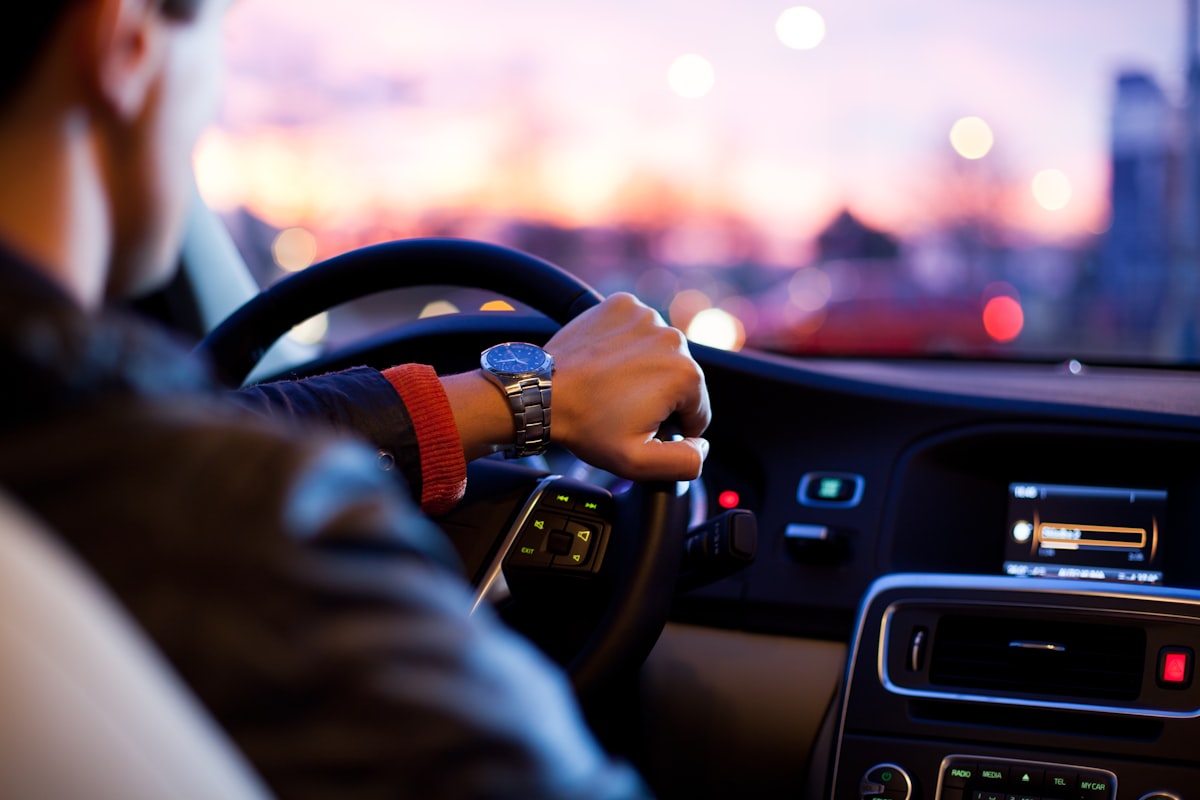 Student learning to drive